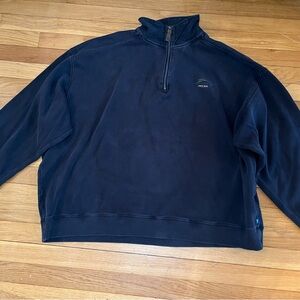 Tommy Bahama Navy Half-Zip Pullover with Logo Relax Marlin